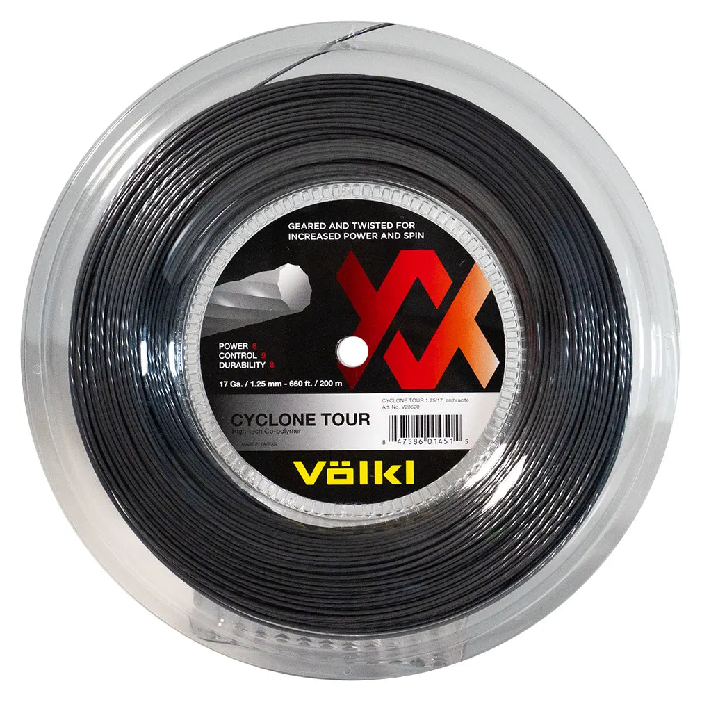Cyclone Tour 17G Reel Tennis String Anthracite Strings Volkl