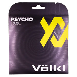 Psycho Hybrid 17G Tennis String Black and Silver Strings Volkl