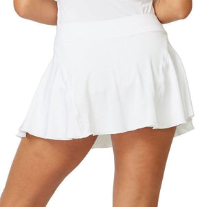 Women's 12 inch Tennis Skort White and Novelty Texture Apparel Sofibella