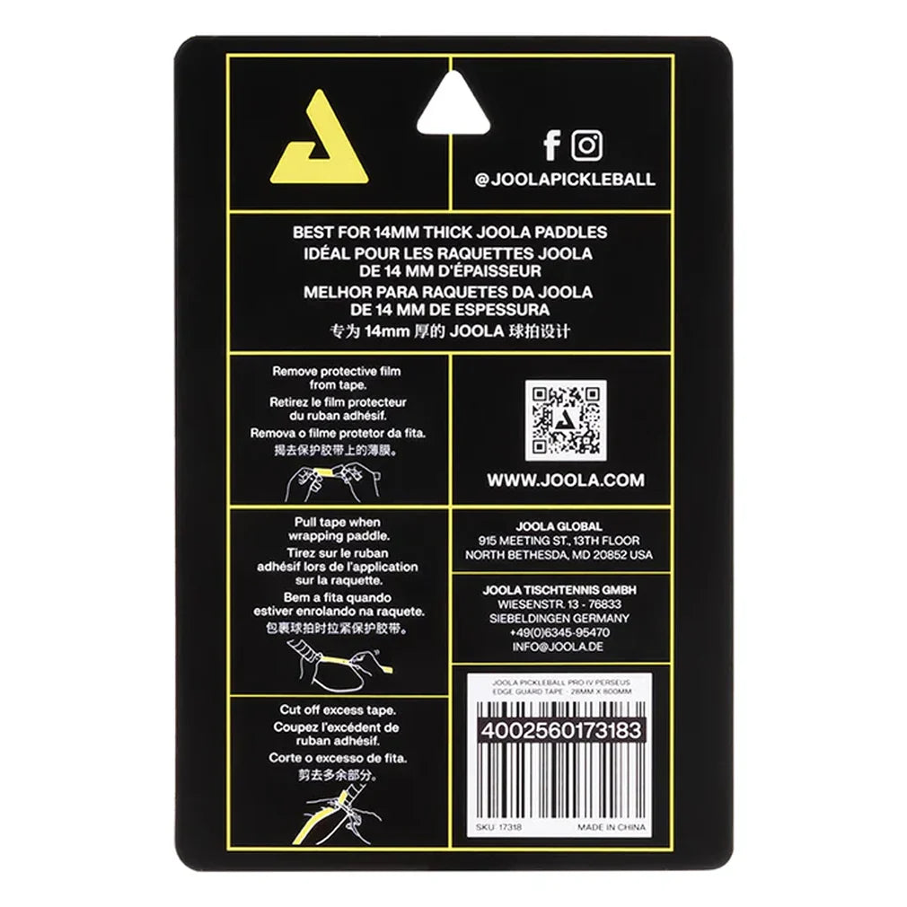 Pickleball Pro IV Perseus Edge Guard Tape 28mm x 800mm Accessories Joola