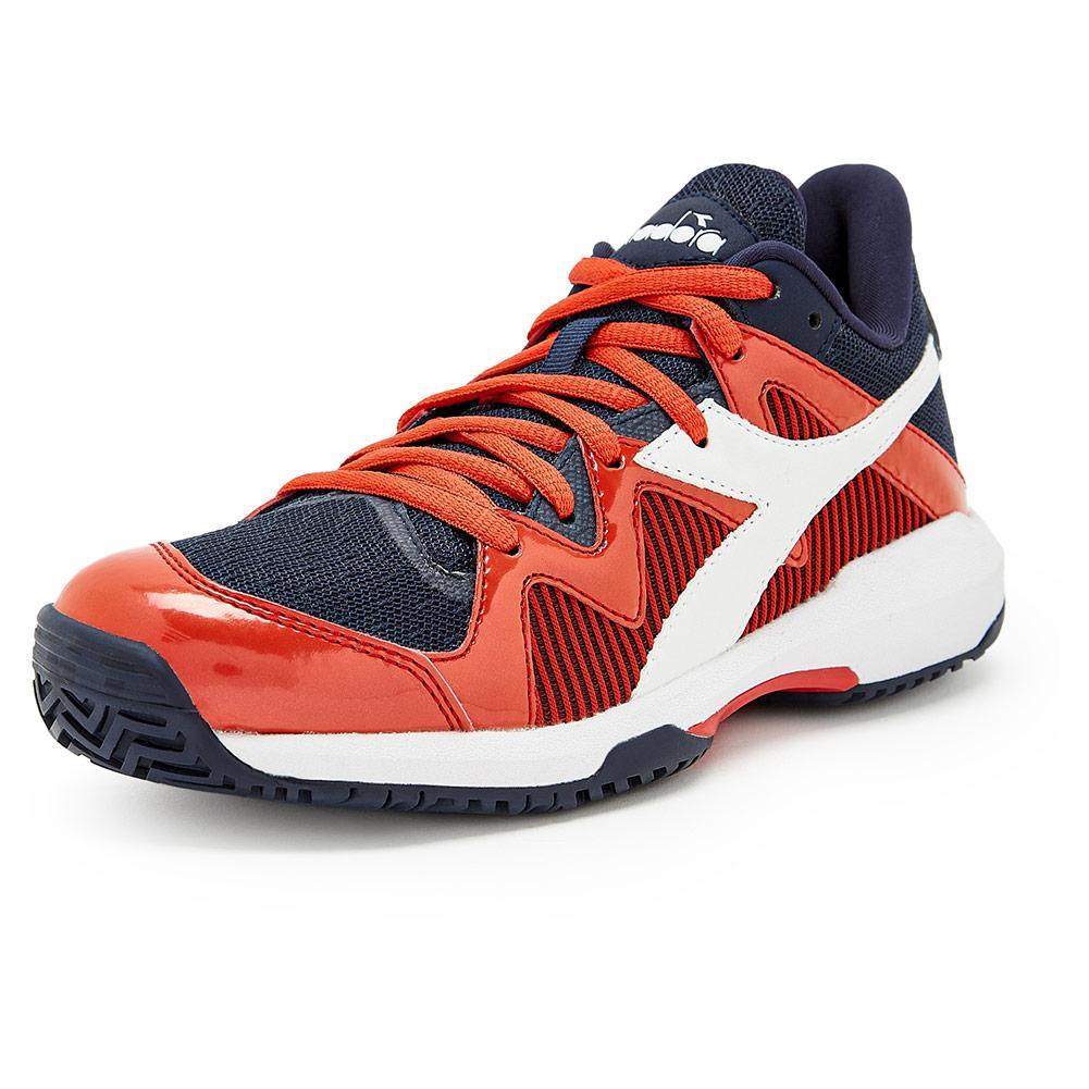 Junior`s B.Icon 2 Tennis Shoes Blue Corsair and White Diadora