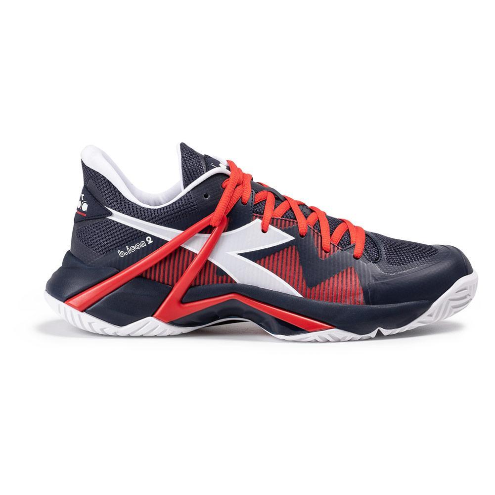 Men's B.Icon 2 AG Tennis Shoes Blue Corsair and White Footwear Diadora
