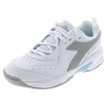 Juniors` S. Challenge 5 SL Tennis Shoes White and Silver Footwear Diadora