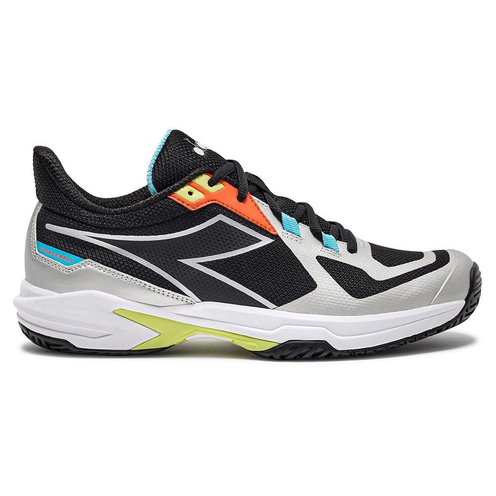 Men's Trofeo 2 AG Pickleball Shoes Black and Silver Footwear Diadora