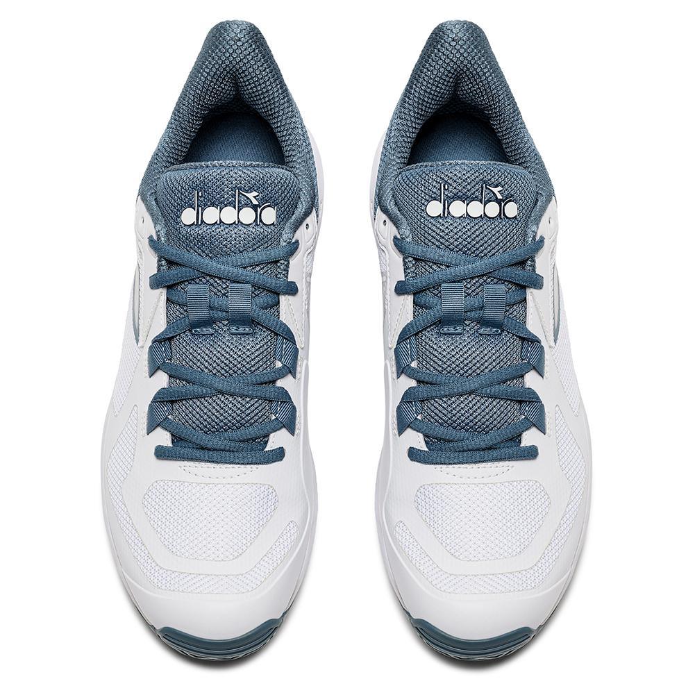 Men's Trofeo 2 AG Pickleball Shoes White and Oceanview Footwear Diadora