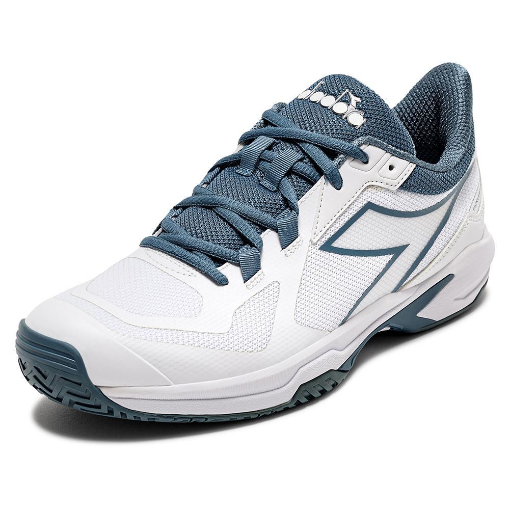 Men's Trofeo 2 AG Pickleball Shoes White and Oceanview Footwear Diadora