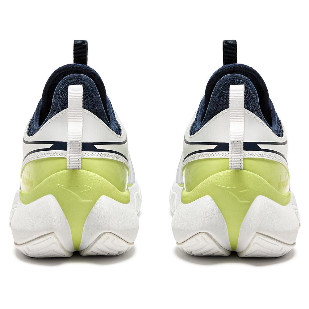 Men`s Finale AG Tennis Shoes White and Pageant Blue Footwear Diadora