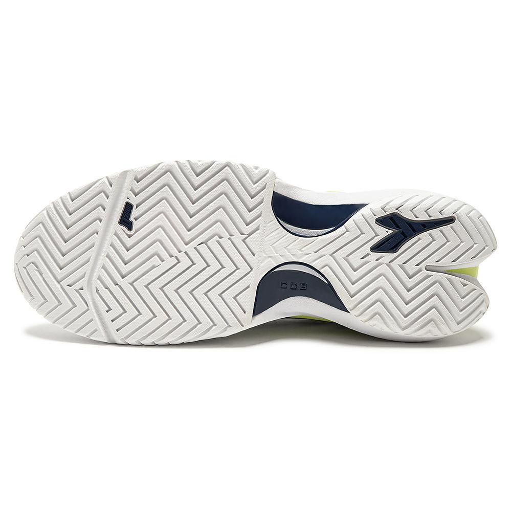 Men`s Finale AG Tennis Shoes White and Pageant Blue Footwear Diadora