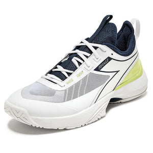 Men`s Finale AG Tennis Shoes White and Pageant Blue Footwear Diadora