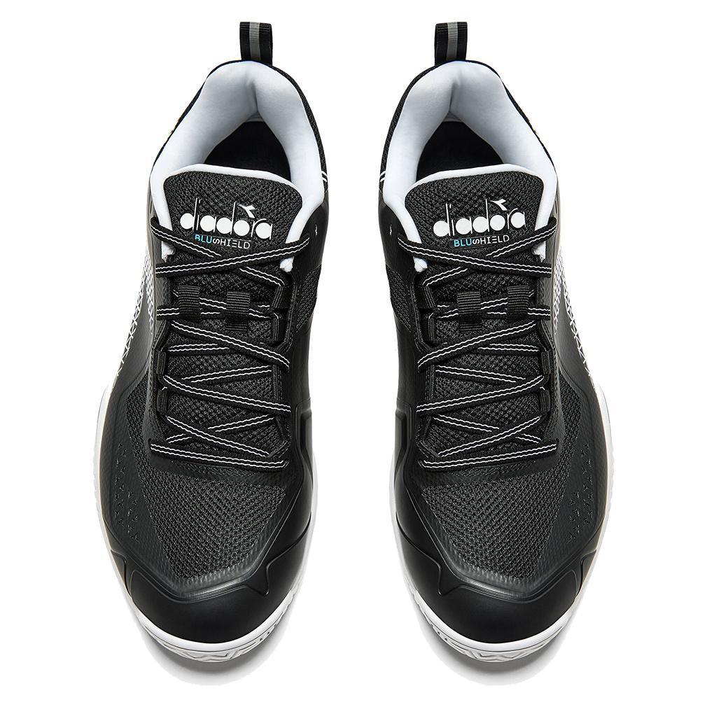 Men's Blushield Torneo 2 AG Tennis Shoes Black and White Footwear Diadora
