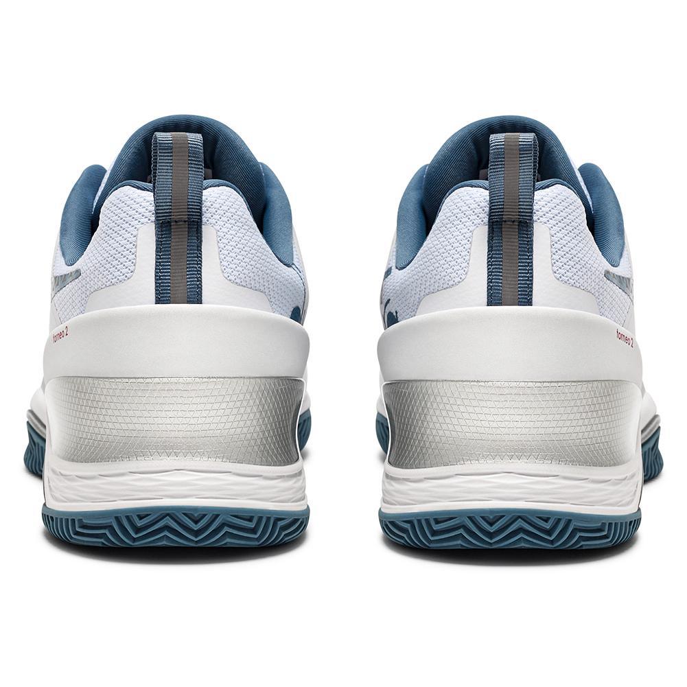 Men's Blushield Torneo 2 Clay Tennis Shoes White and Oceanview Footwear Diadora