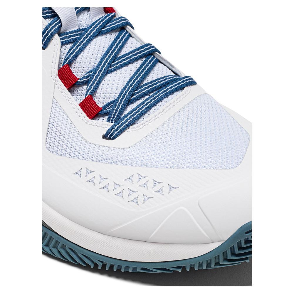 Men's Blushield Torneo 2 Clay Tennis Shoes White and Oceanview Footwear Diadora