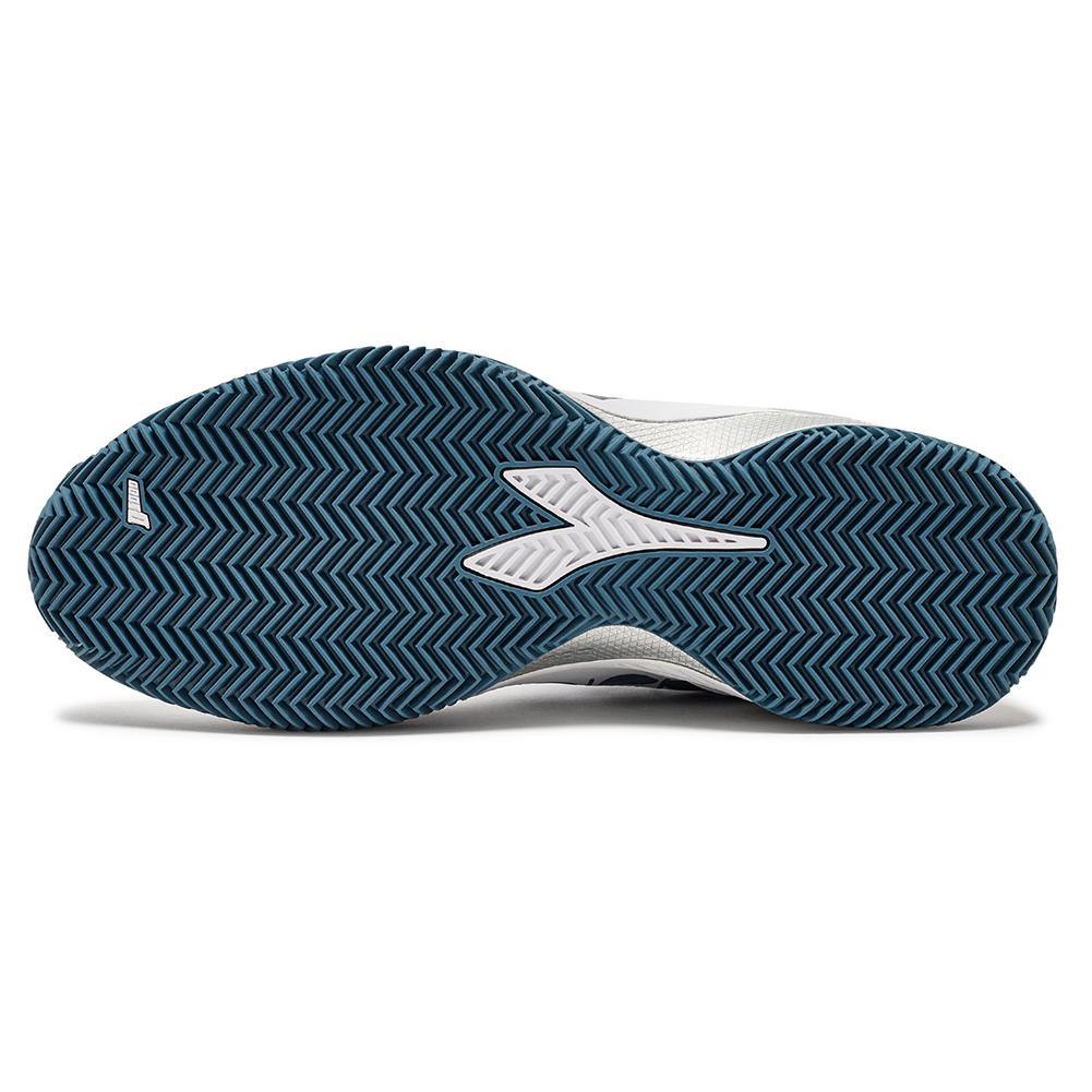 Men's Blushield Torneo 2 Clay Tennis Shoes White and Oceanview Footwear Diadora