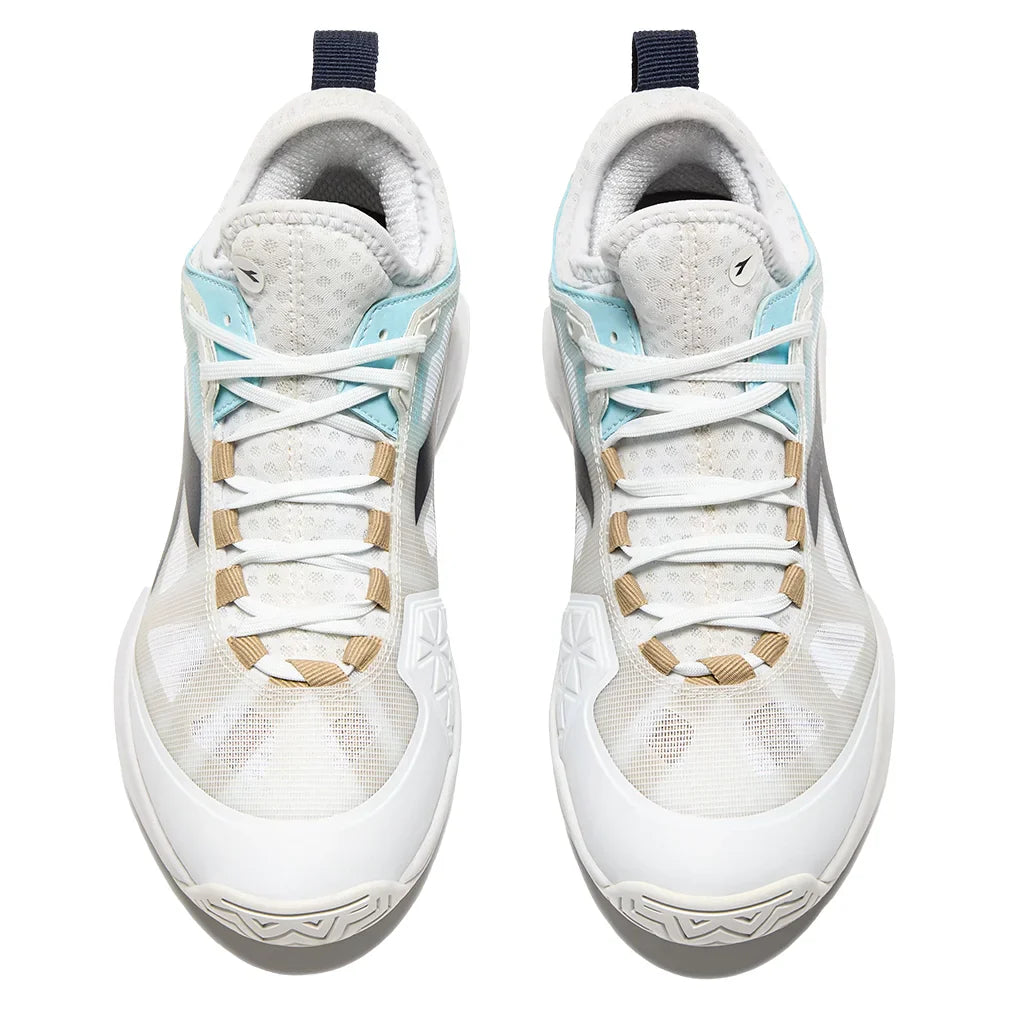 Women`s Speed Blushield Fly 4 Tennis Shoes White and Blue Corsair Footwear Diadora