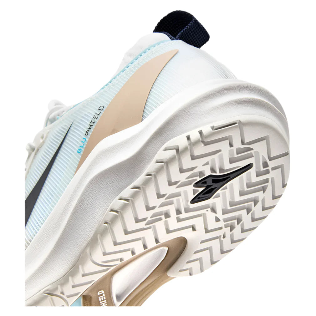 Women`s Speed Blushield Fly 4 Tennis Shoes White and Blue Corsair Footwear Diadora