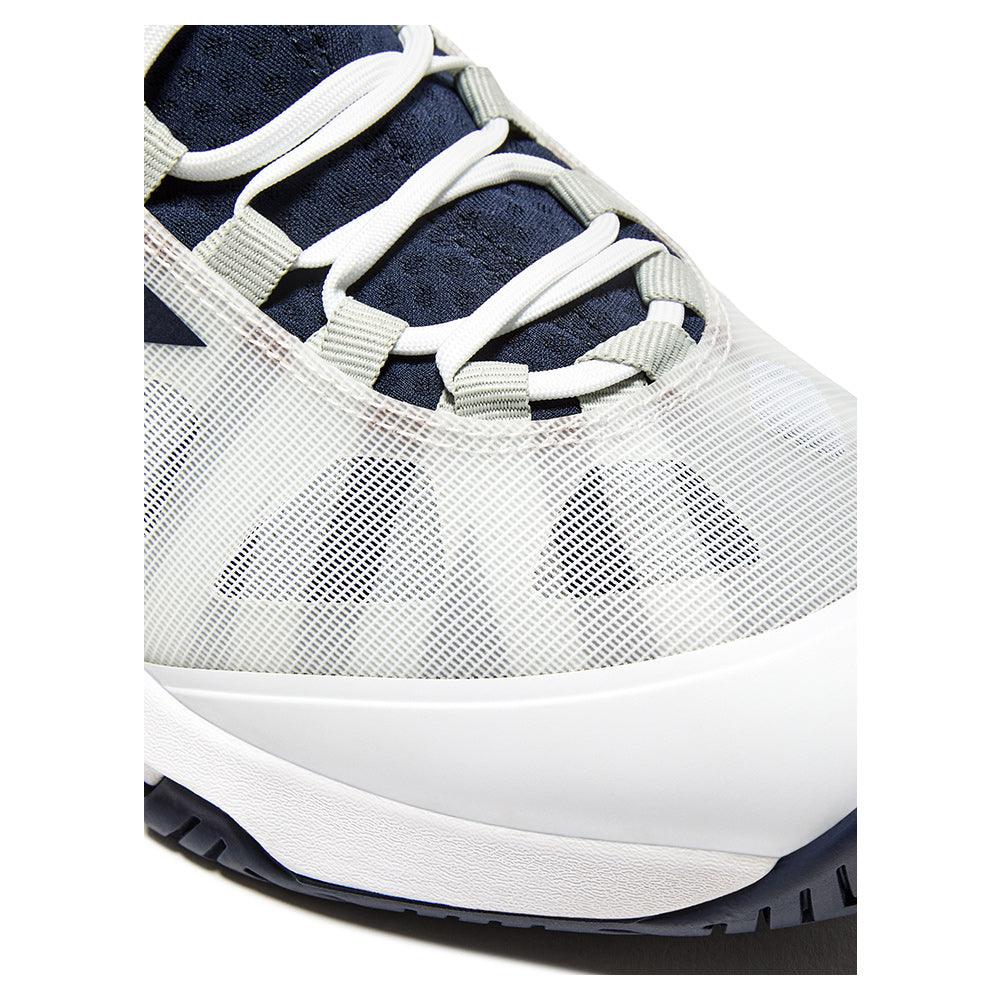 Men`s Speed Blushield Fly 4 Tennis Shoes White and Blue Corsair Footwear Diadora