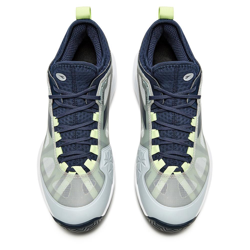 Men`s Speed Blushield Fly 4 AG Tennis Shoes Gray and Pageant Blue Footwear Diadora