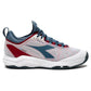 Men's Speed Blushield Fly 4 Clay Tennis Shoes White and Oceanview Footwear Diadora