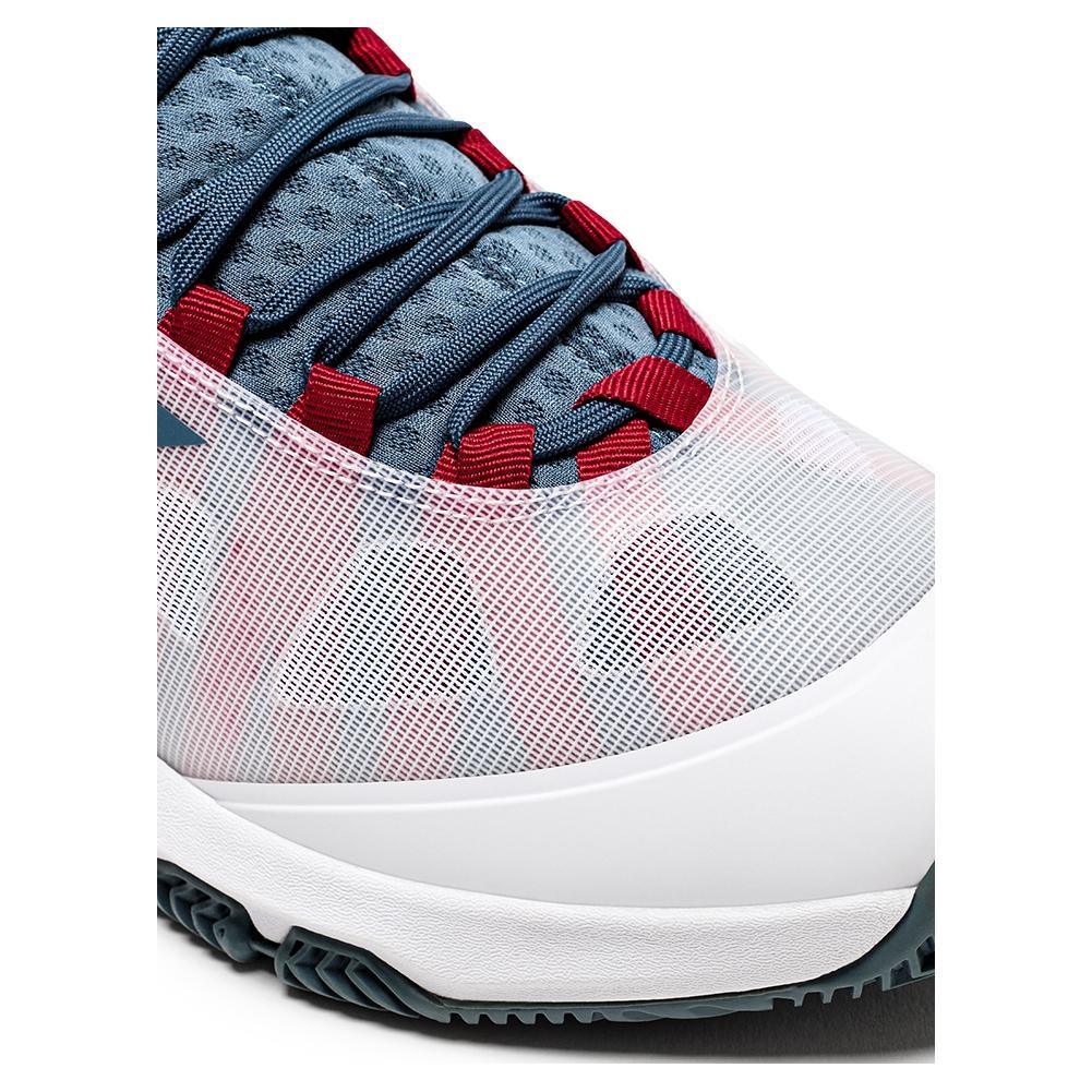 Men's Speed Blushield Fly 4 Clay Tennis Shoes White and Oceanview Footwear Diadora