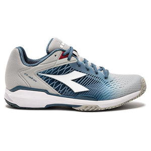 Men's Speed Competition 7 AG Tennis Shoes Silver and Oceanview Footwear Diadora