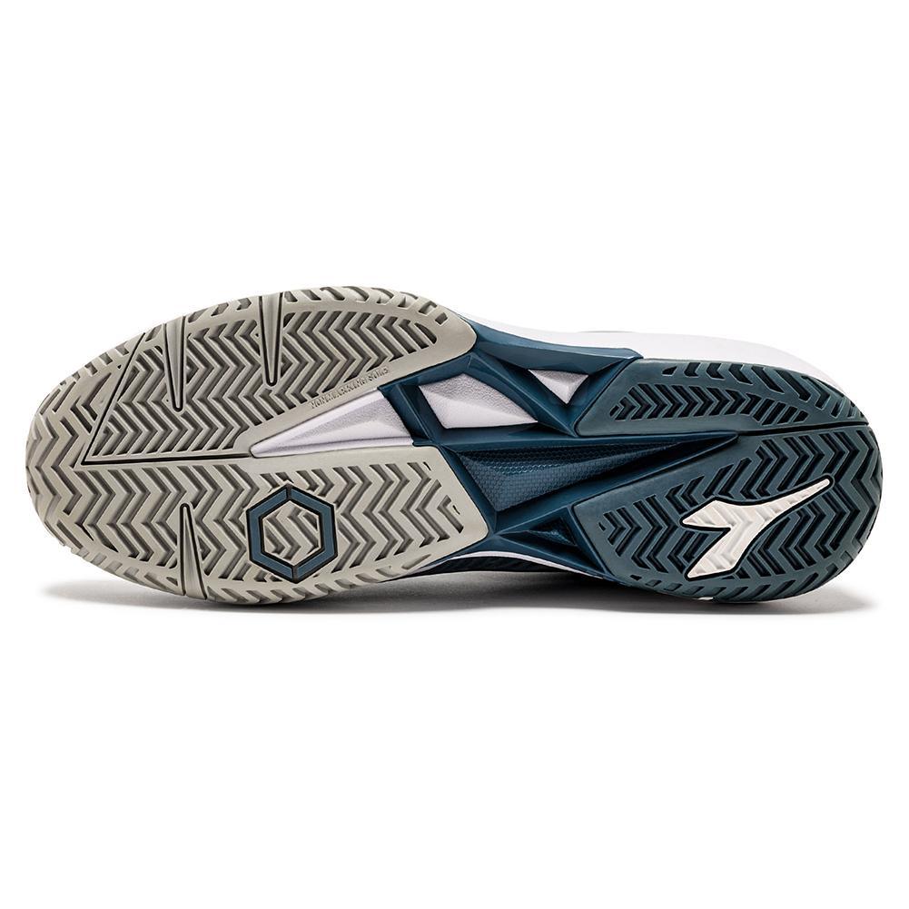 Men's Speed Competition 7 AG Tennis Shoes Silver and Oceanview Footwear Diadora