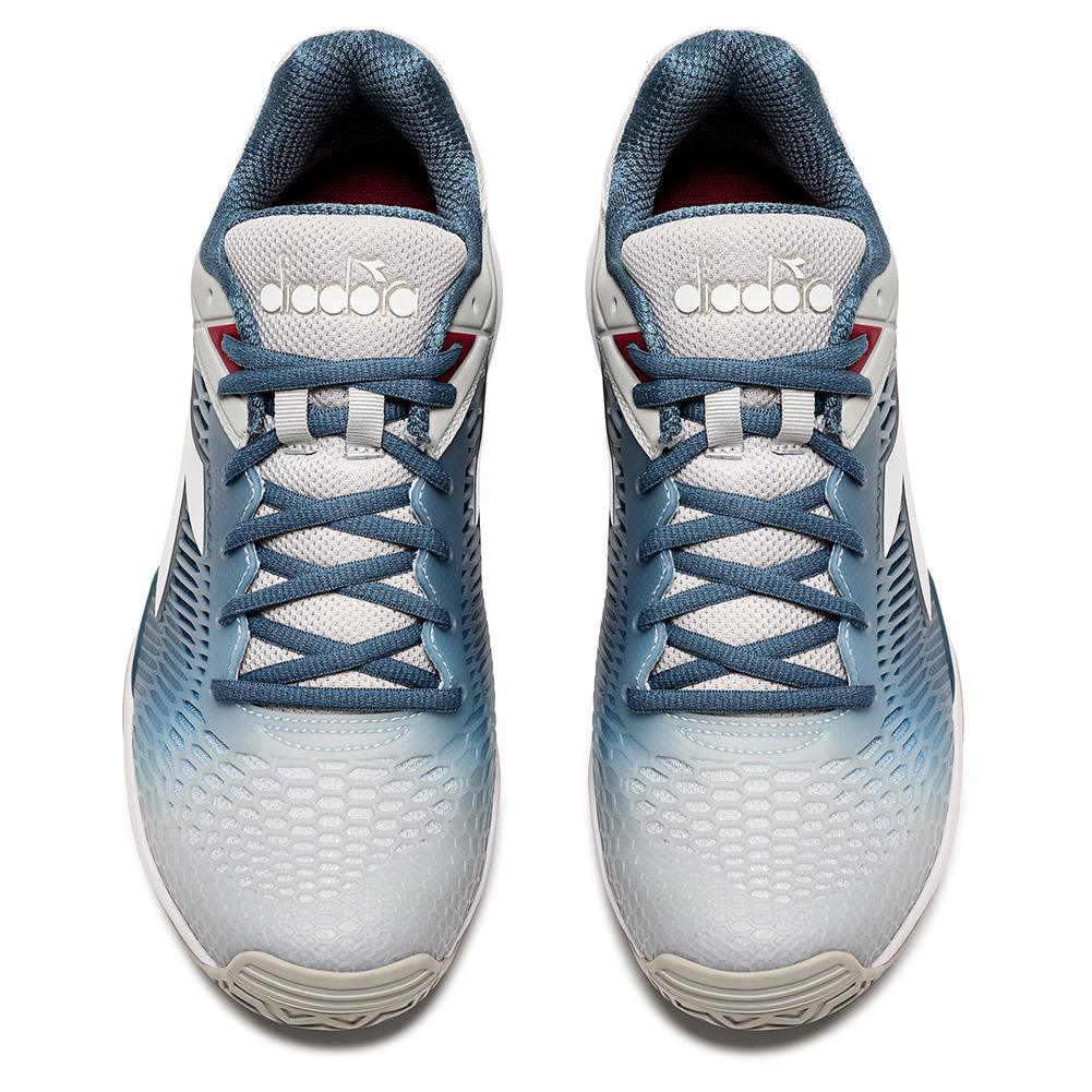Men's Speed Competition 7 AG Tennis Shoes Silver and Oceanview Footwear Diadora
