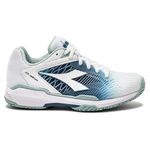 Women's Speed Competition 7 AG Tennis Shoes White and Surf Spray Footwear Diadora