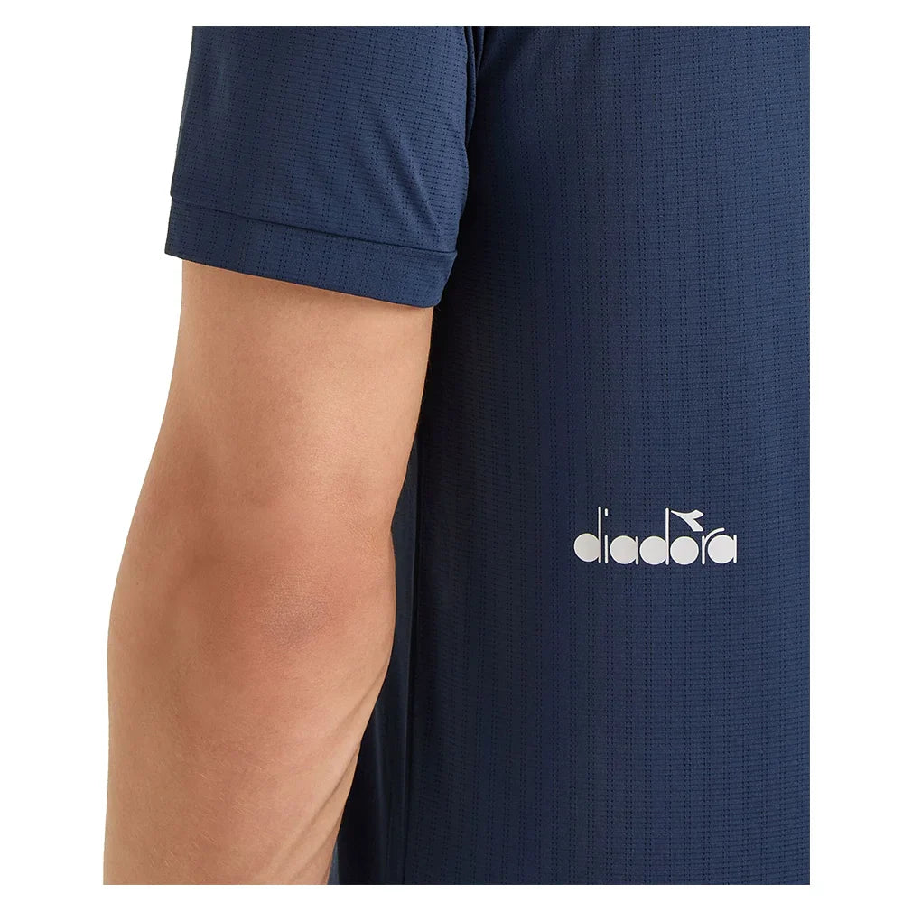 Mens Short Sleeve Icon Tennis Top Apparel Diadora
