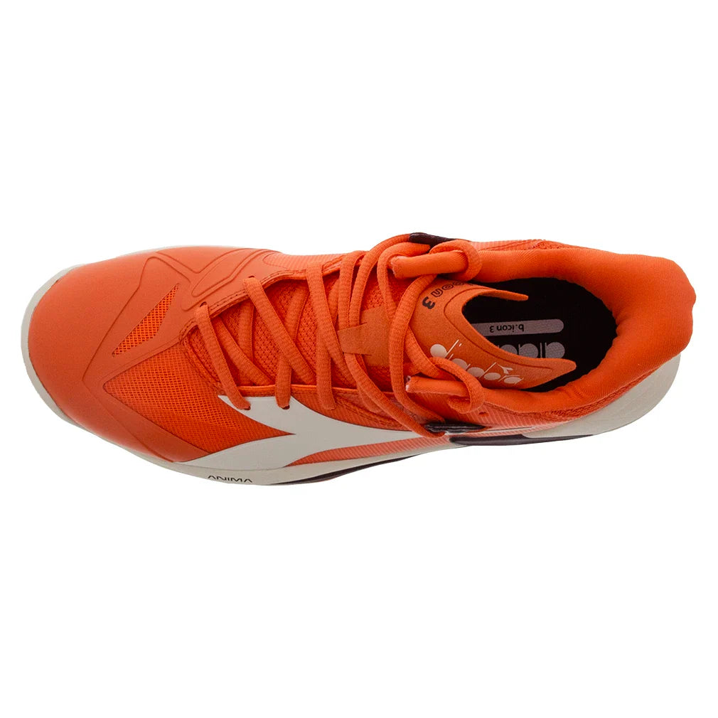 Men`s B.Icon 3 AG Tennis Shoes Nasturtium and Whisper White Footwear Diadora