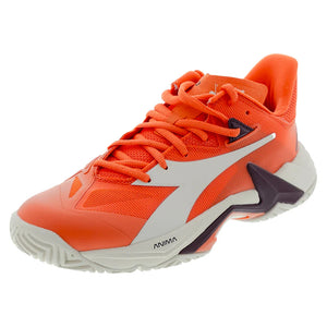 Men`s B.Icon 3 AG Tennis Shoes Nasturtium and Whisper White Footwear Diadora