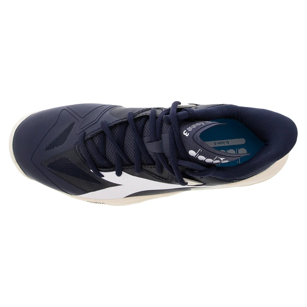 Men`s B.Icon 3 Tennis Shoes Blue Corsair and White Footwear Diadora