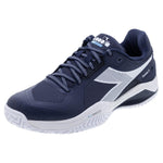 Men`s Blushield Torneo 3 Tennis Shoes Blue Corsair and White Footwear Diadora