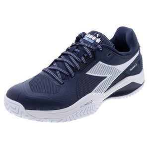 Men`s Blushield Torneo 3 Tennis Shoes Blue Corsair and White Footwear Diadora