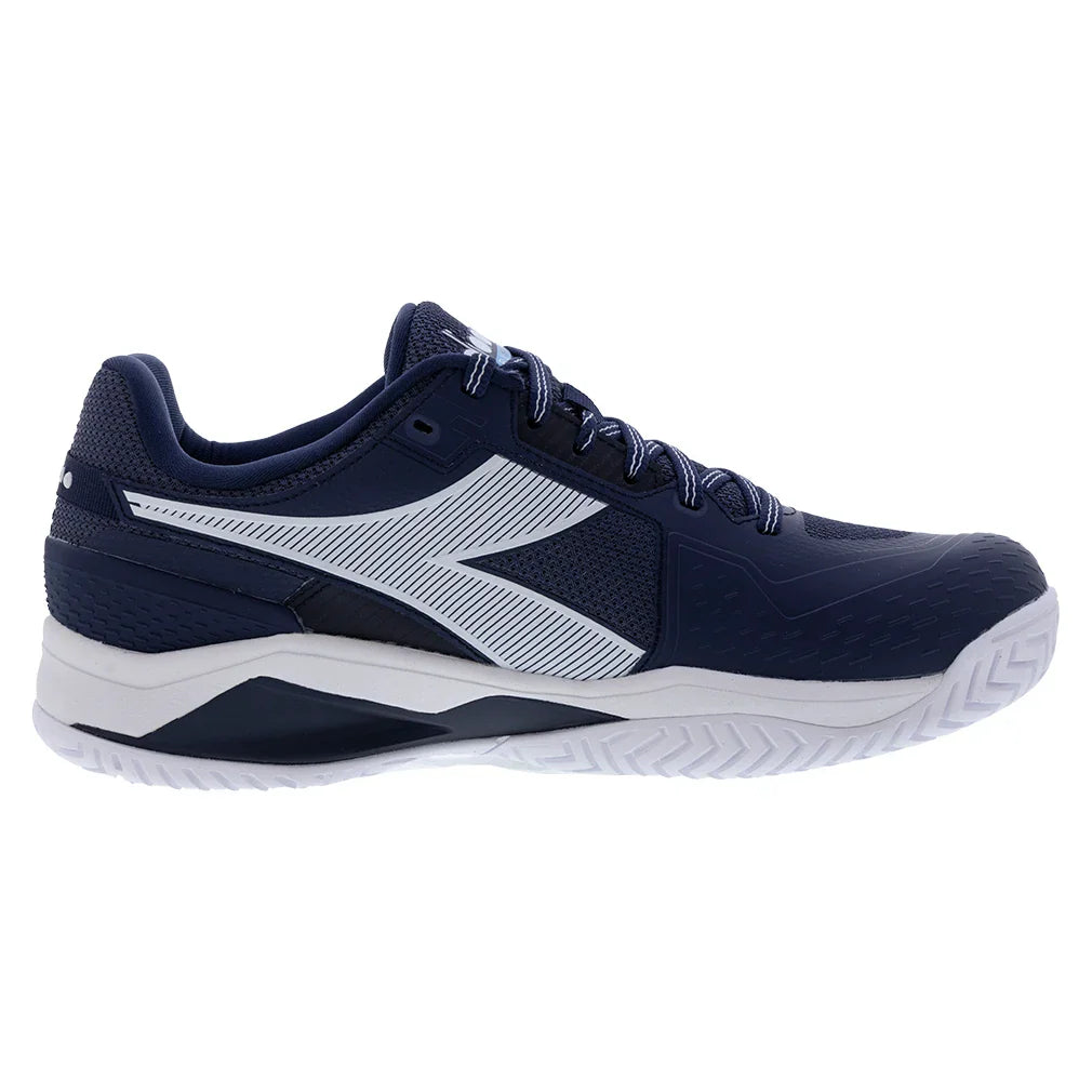 Men`s Blushield Torneo 3 Tennis Shoes Blue Corsair and White Footwear Diadora