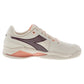Women`s Blushield Torneo 3 AG Tennis Shoes Whisper White and Maroon Footwear Diadora