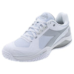 Women`s Blushield Torneo 3 Tennis Shoes White and Silver Footwear Diadora