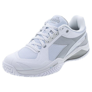 Women`s Blushield Torneo 3 Tennis Shoes White and Silver Footwear Diadora