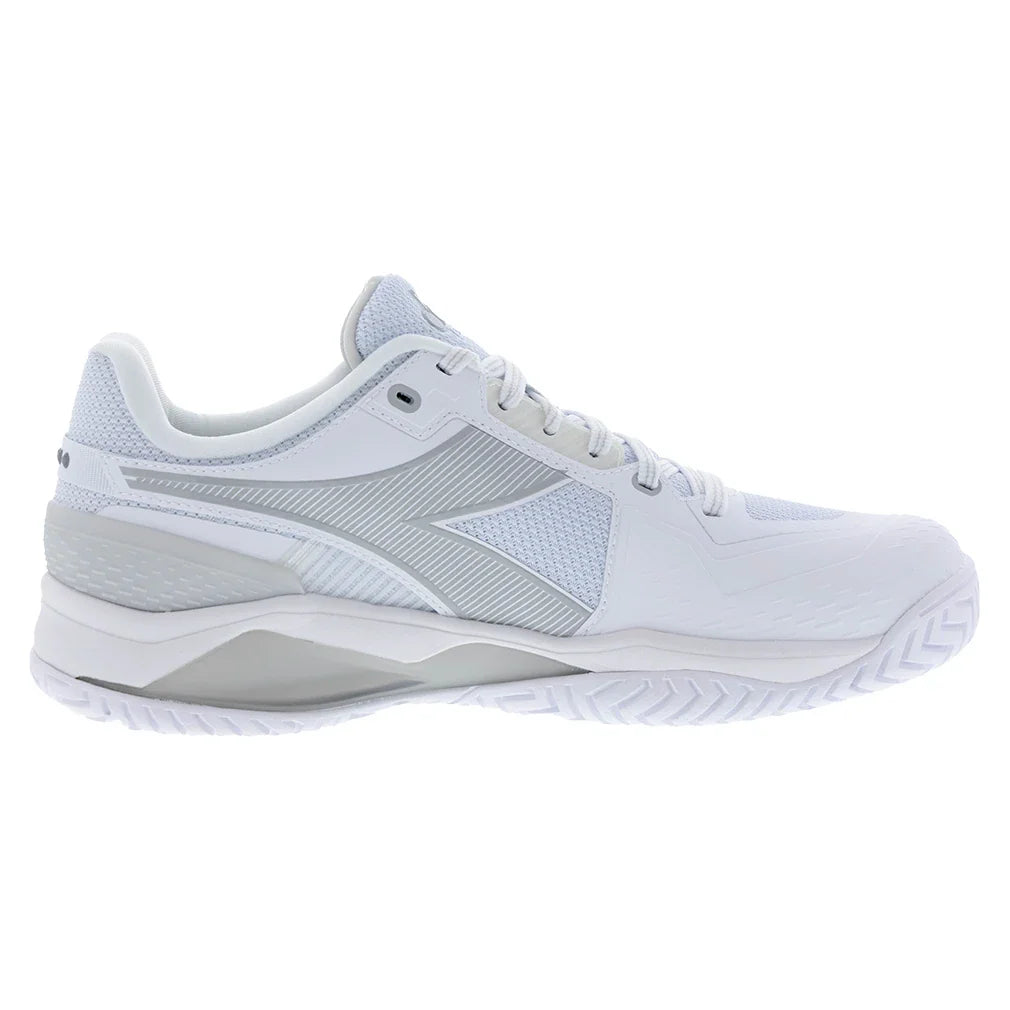 Women`s Blushield Torneo 3 Tennis Shoes White and Silver Footwear Diadora