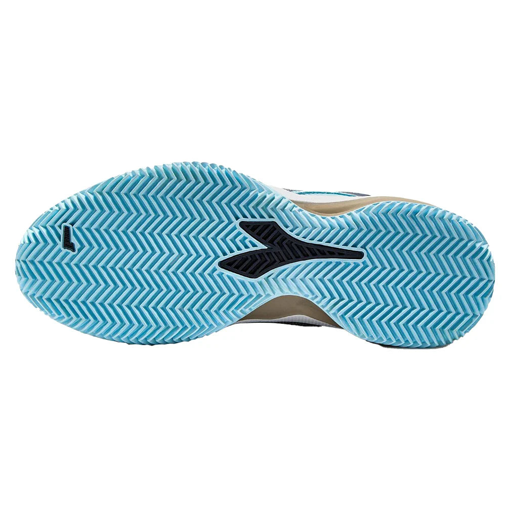 Women`s Blushield Torneo 3 Tennis Shoes Corydalis Blue and Black Iris Footwear Diadora