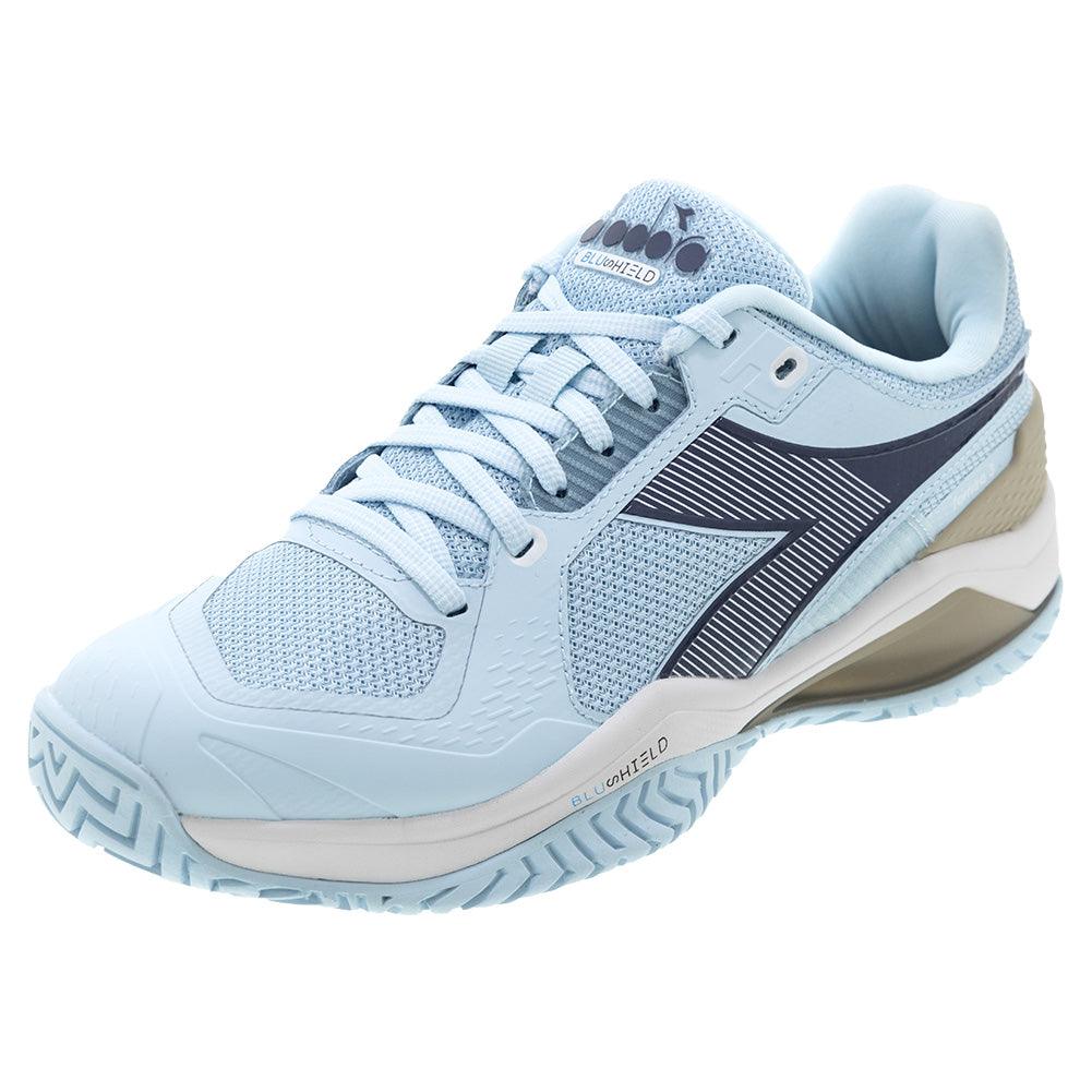 Women`s Blushield Torneo 3 Tennis Shoes Corydalis Blue and Black Iris Footwear Diadora