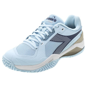 Women`s Blushield Torneo 3 Tennis Shoes Corydalis Blue and Black Iris Footwear Diadora