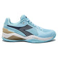 Women`s Blushield Torneo 3 Tennis Shoes Corydalis Blue and Black Iris Footwear Diadora