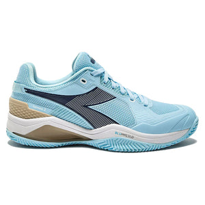 Women`s Blushield Torneo 3 Tennis Shoes Corydalis Blue and Black Iris Footwear Diadora