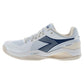Men`s Blueshield Torneo 3 Clay Tennis Shoes Whisper White and Ensign Blue Footwear Diadora