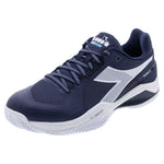 Men`s Blushield Torneo 3 Clay Tennis Shoes Blue Corsair and White Footwear Diadora