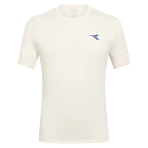 Men`s Short Sleeve Tennis Top Whisper White Apparel Diadora