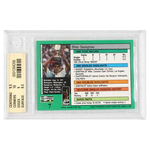Pete Sampras 1991 NETPRO Tour Star Rookie Card Memorabilia Netpro