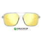 Salto Sunglasses Crystal Clear and Smoke Yellow Mirror Lenses Accessories Tifosi
