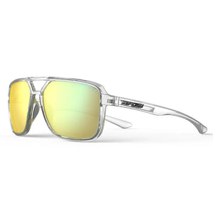 Salto Sunglasses Crystal Clear and Smoke Yellow Mirror Lenses Accessories Tifosi