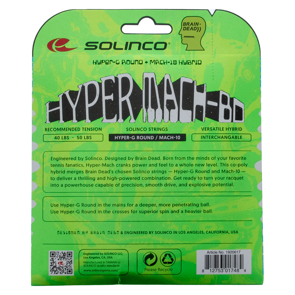 Hyper Mach-BD 17g Hybrid Tennis String Set Strings Solinco